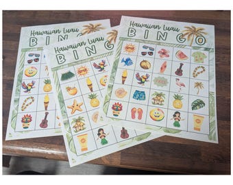 BIG Hawaiian Luau Activity Bundle, Bingo Boards, Playing Card, Scavenger Hunt, Includes  Activity Protocols for Recreation Directors / Group