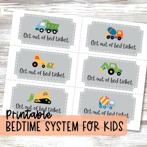 Bedtime Pass, Get Out of Bed Ticket, Stay in Own Bed Incentive Program Sleep Training Toddlers, Bedtime Routine Printable, Encourage Sleep