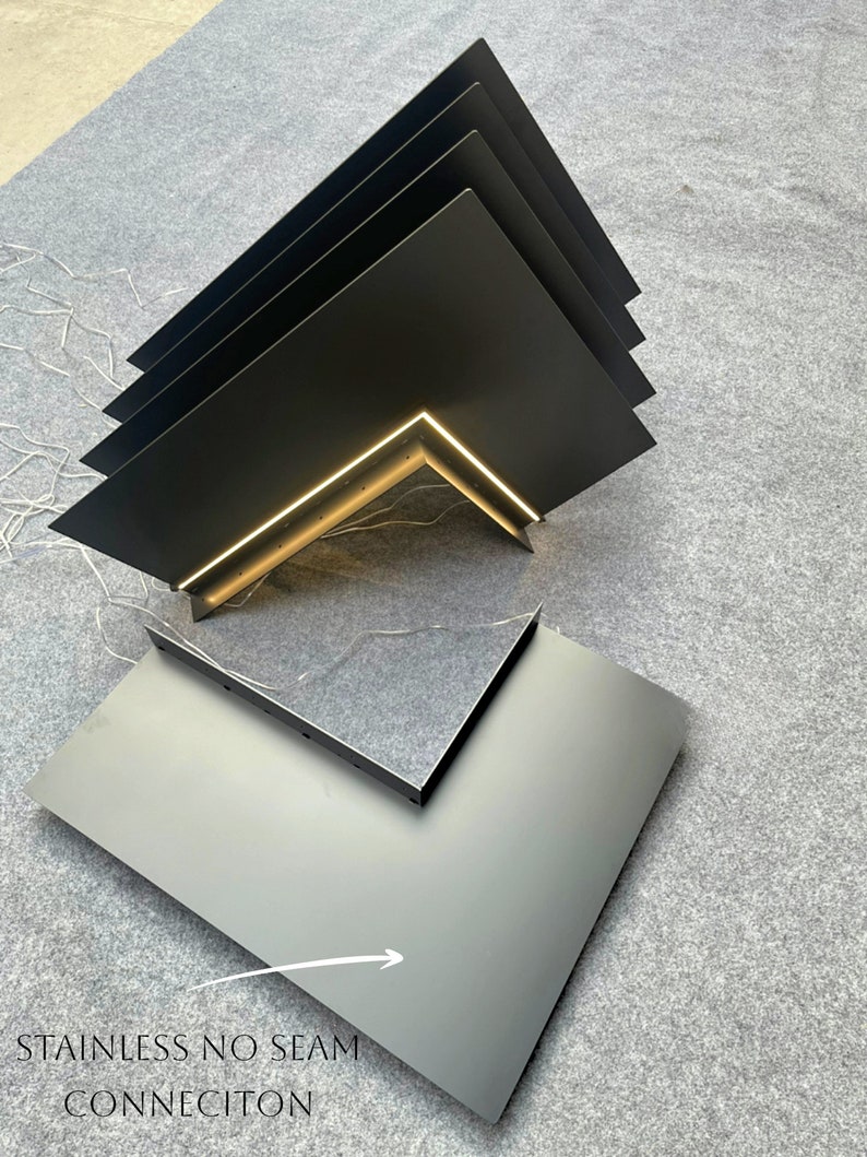 L Shape LED Recessed Floating Shelves for Corner Walls Etsy