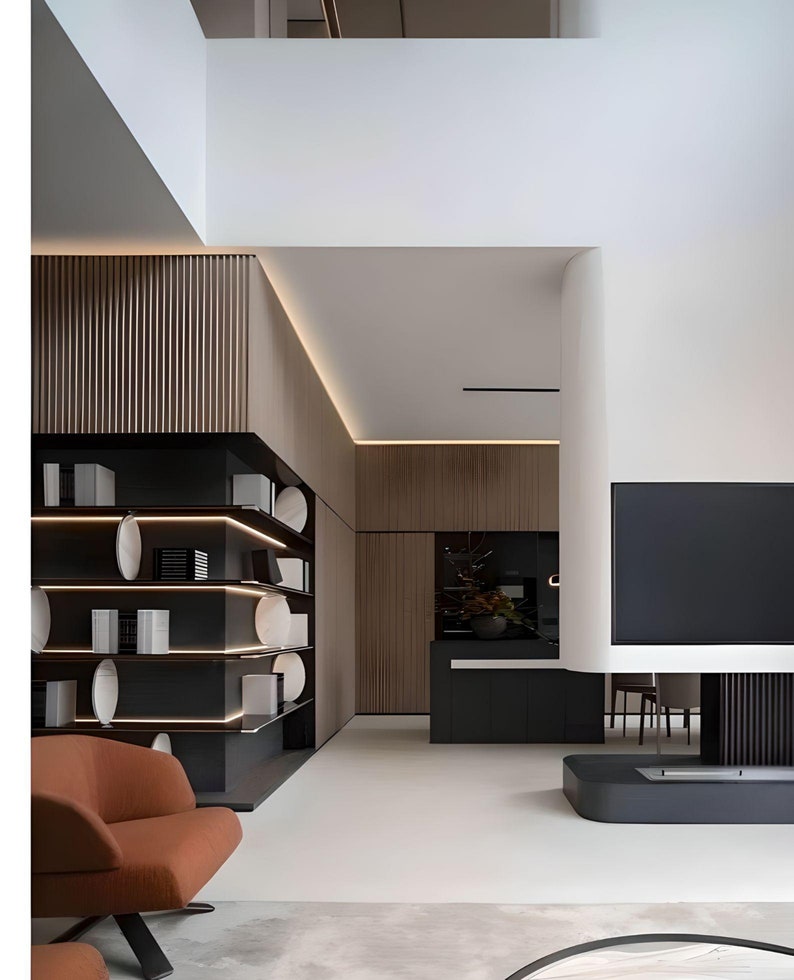 L Shape LED Recessed Floating Shelves for Corner Walls Etsy