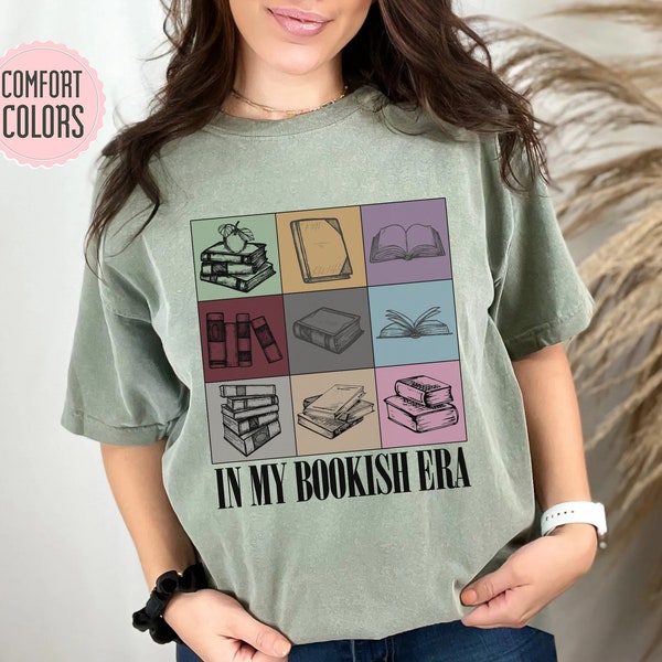 In My Bookish Era Shirt | Book Lover Gift | Taylor Comfort Colors Reading Teacher Tee | Librarian T-Shirt |Cute Bookish Reader Crewneck Gift