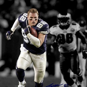 Jason Witten Dallas Cowboys Iconic No Helmet Run Signed Photo Autograph Print Poster Wall Art Home Decor