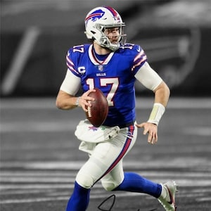 Josh Allen Buffalo Bills Signed Photo Autograph Print Poster Wall Art Home Decor