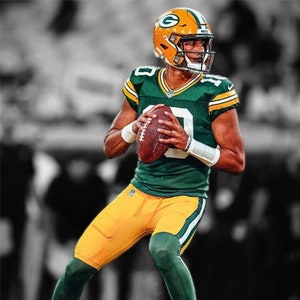 Jordan Love Green Bay Packers Signed Photo Autograph Print Poster Wall Art Home Decor