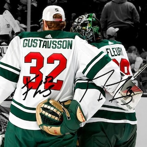 Marc Andre Fleury Filip Gustavsson Minnesota Wild Signed Photo Autograph Print Poster Wall Art Home Decor