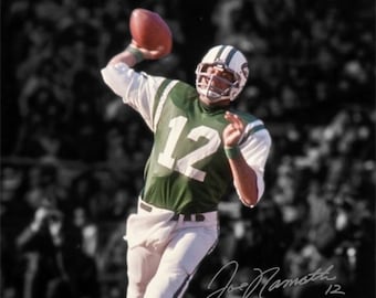 Joe Namath New York Jets HOF Signed Photo Autograph Print Poster Wall Art Home Decor