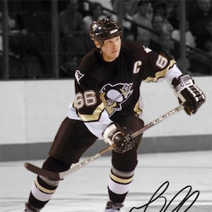 Mario Lemieux Pittsburgh Penguins Legend Signed Photo Autograph Print Poster Wall Art Home Decor