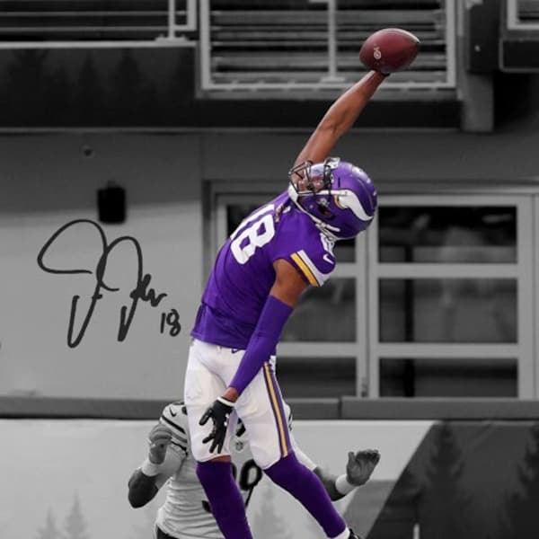 Autograph Justin Jefferson Poster Etsy