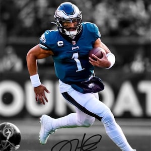 Jalen Hurts Philly Eagles, autographe photo signé, affiche d'art mural, décoration d'intérieur