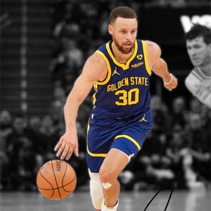Stephen Curry Golden States Warriors Foto autografada Impressão autógrafo Pôster Arte de parede Decoração para casa