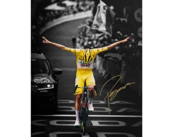 Tadej Pogacar Signed Photo Print Autograph Wall Art