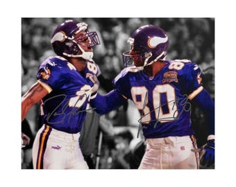 Randy Moss Cris Carter Legends Signed Photo Print Autograph Wall