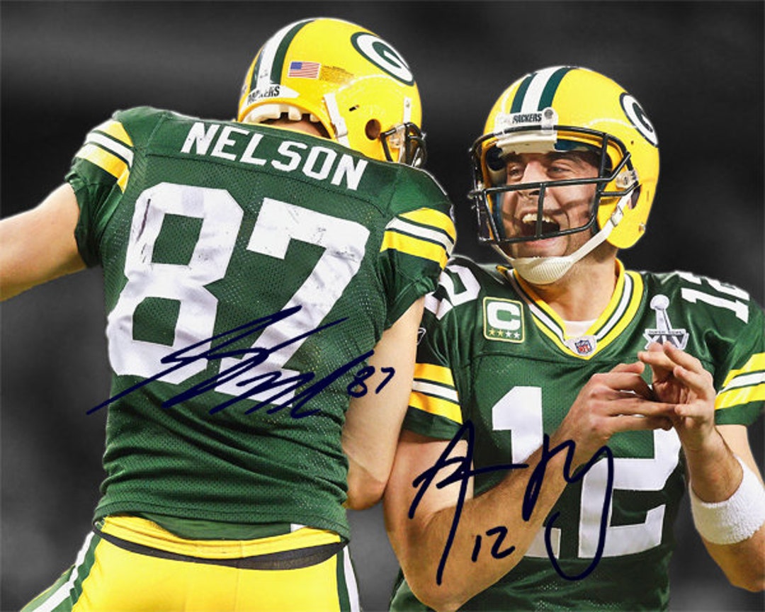 Aaron Rodgers Jordy Nelson Green Bay Packers Signed Photo Autograph ...