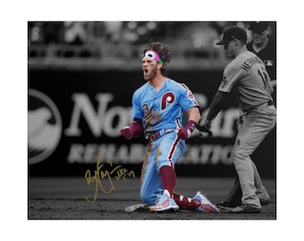 Bryce Harper Signed Photo Autograph Print Poster Wall Art Home Decor