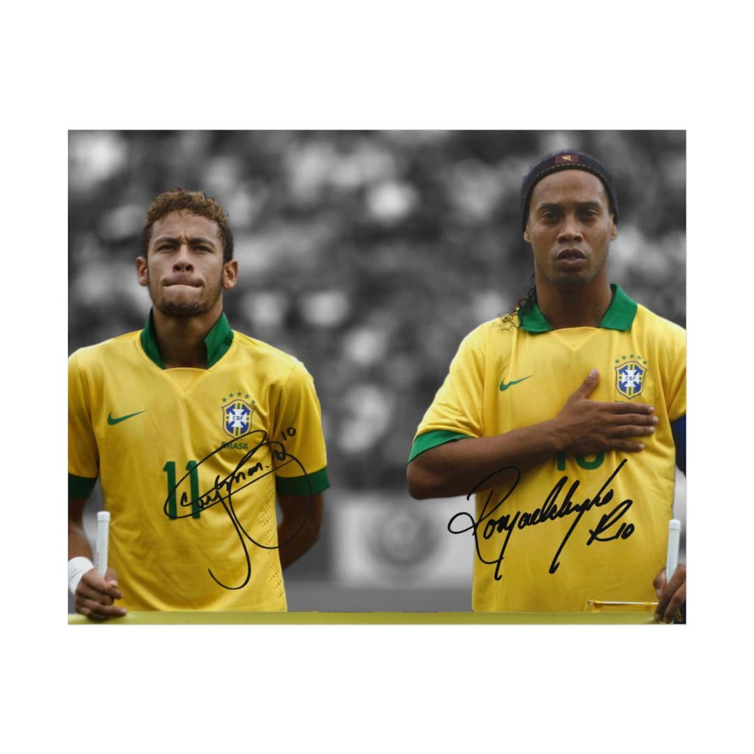 ロナウジーニョ、ネイマールJr. ブラジルサッカーレジェンド サイン
