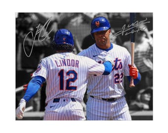 Francisco Lindor Juan Soto Signed Photo Print Autograph Wall Art