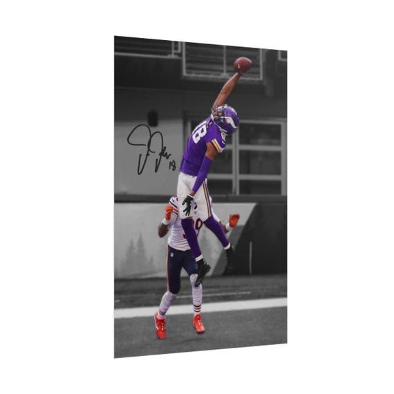 Justin Jefferson Vikings Unreal One-handed Catch Signed Digital