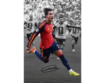 Gesigneerde digitale poster van Ferran Torres voor aan de muur (directe digitale download)