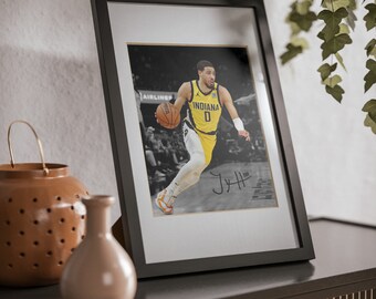 Tyrese Haliburton Indiana Pacers Signed Photo Autograph Print