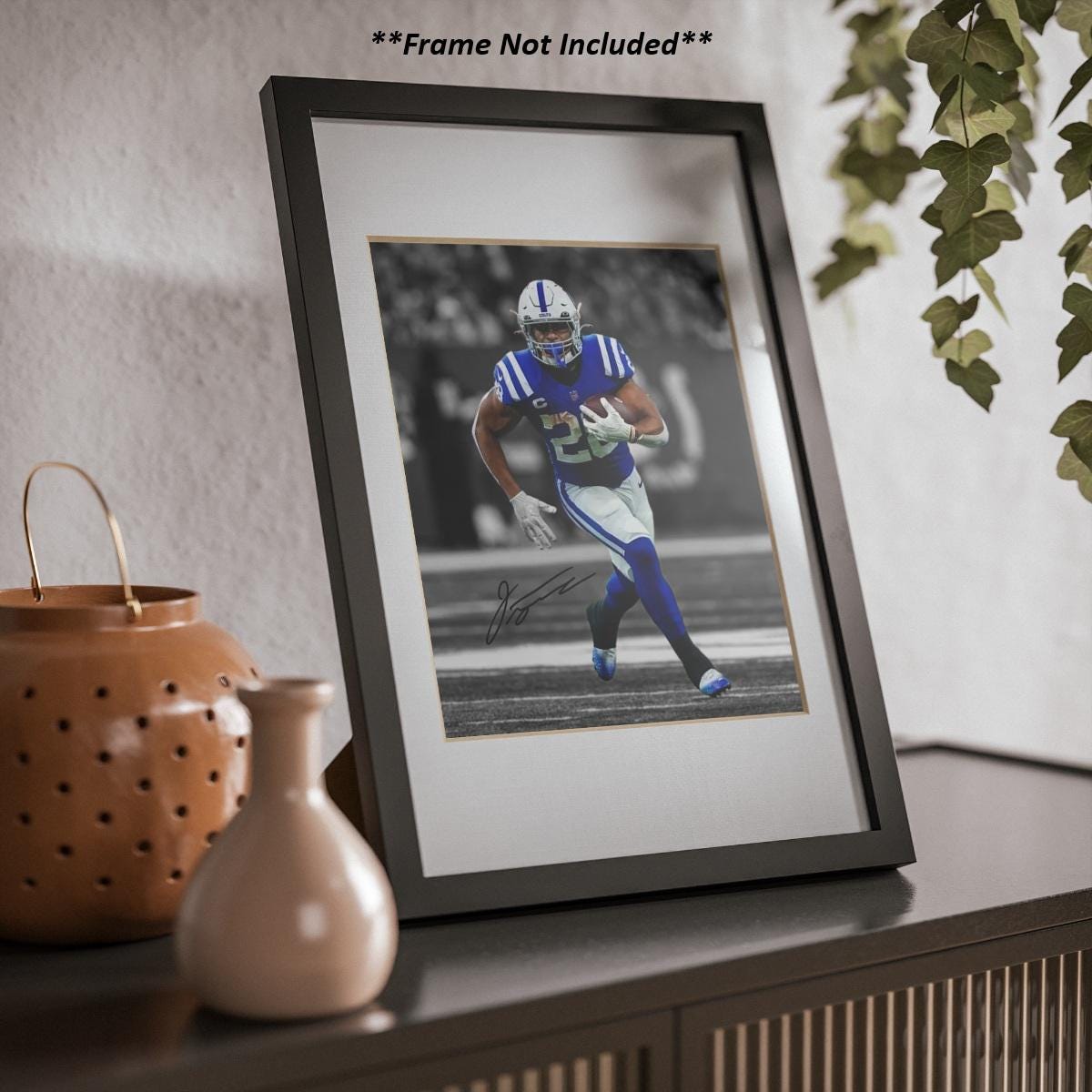 Jonathan Taylor Indianapolis Colts Signed Photo Autograph Print