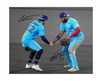 Vladimir Guerrero Jr. Ernie Clement Gesigneerde Foto Autograaf Print Poster Muurdecoratie Woondecoratie