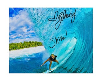 Bethany Hamilton Soul Surfer "Shine" - Foto autografada impressa para decoração de parede