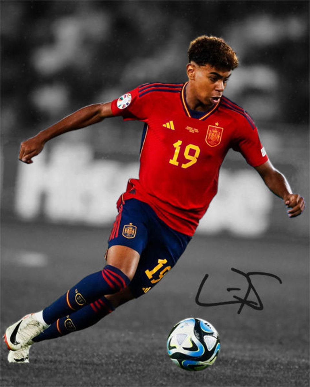 ラミン・ヤマル 直筆サイン入り スペイン サッカー 写真 サイン ラミン・ヤマル 直筆サイン入り スペイン サッカー 写真 サイン