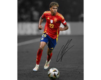 Lamine Yamal Spain Soccer Signed Photo Autograph Print Poster Wall Art Home Decor