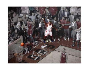 Kawhi Leonard the Winning Shot Signed Photo Print Autograph Wall Art