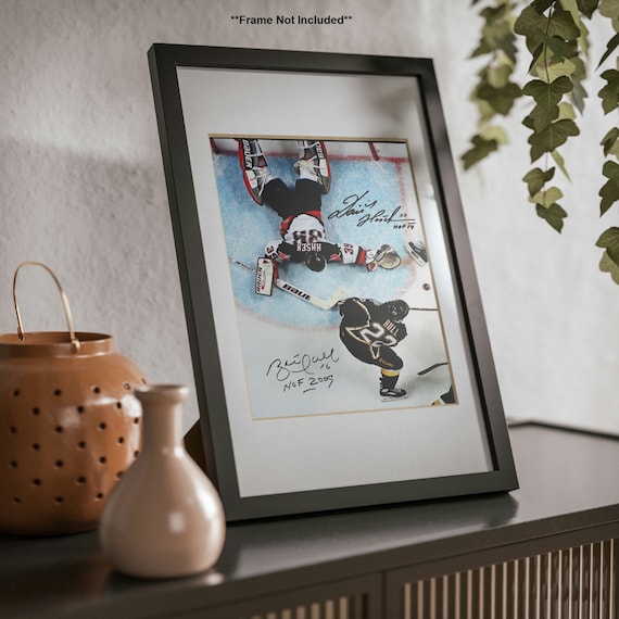 Dominik Hasek Brett Hull Sabres Stars Signed Photo Autograph Print