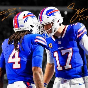 Josh Allen James Cook Signed Photo Autograph Print Poster Wall Art Home Decor