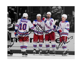 Artemi Panarin Adam Fox Trocheck Kreider Signed Photo Print Autograph Wall Art