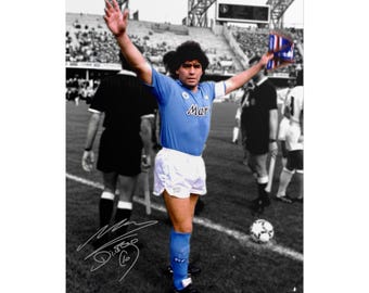 Diego Maradona Soccer Goat Farewell Signed Photo Print Autograph Wall Art