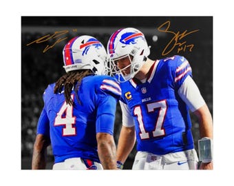 Josh Allen James Cook Gesigneerde Foto Autograaf Print Poster Muurdecoratie Woondecoratie
