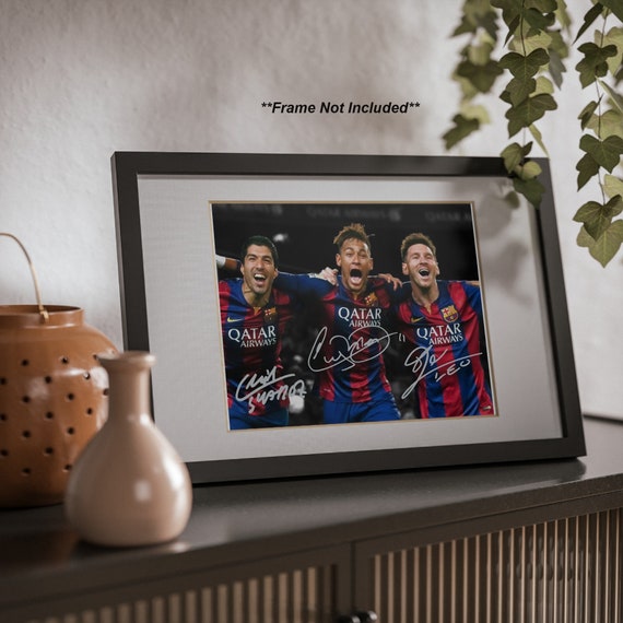 【証明書付】ネイマール　直筆サイン　ポスター Neymar/ネイマール/サインプリント&証明書付きフレーム