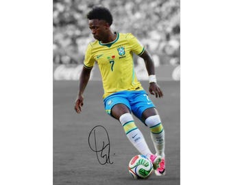 Vinicius Jr Signed Digital Poster Wall Art Home Decor (Instant Digital Download)