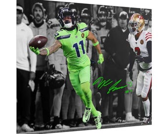 Jaxon Smith Njigba Epic One Handed Catch Signed Photo Print