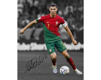 Cristiano Ronaldo Portugal Soccer Goat Signed Photo Autograph Print Poster Wall Art Home Decor