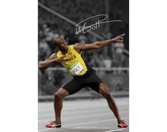Usain Bolt Legendary Sprinter Signed Digital Poster Wall Art Home Decor (Instant Digital Download)