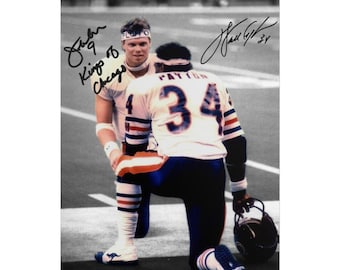 Jim McMahon Walter Payton Football Legends Signed Photo Print Autograph Wall Art