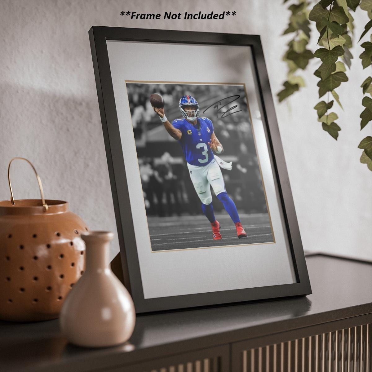 Russell Wilson Giants Signed Photo Autograph Print Poster Wall Art