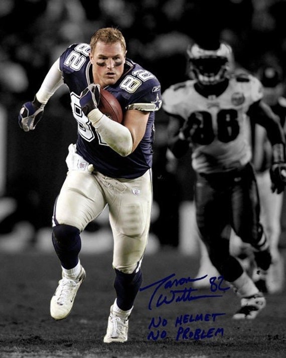 Jason Witten Dallas Cowboys Iconic No Helmet Run Signed Photo