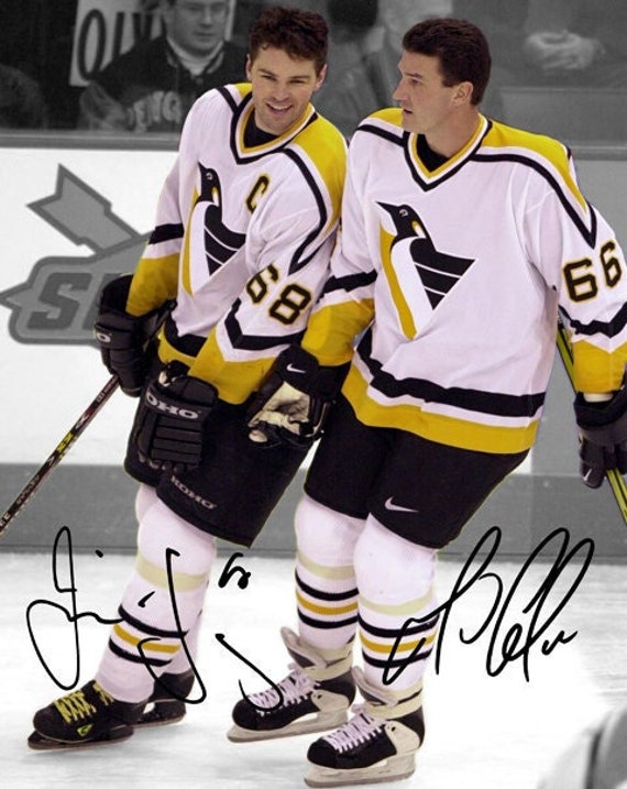 Mario Lemieux Jaromir Pittsburgh Penguins Jagr Signed Photo