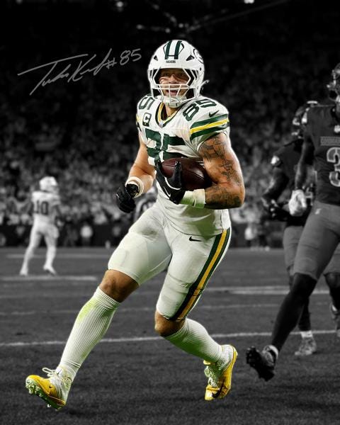 Tucker Kraft Green Bay Packers Signed Photo Autograph Print Poster