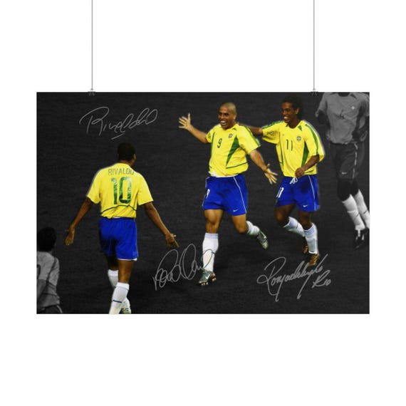 Ronaldo Nazario Ronaldinho Rivaldo Brazil Soccer Legends 