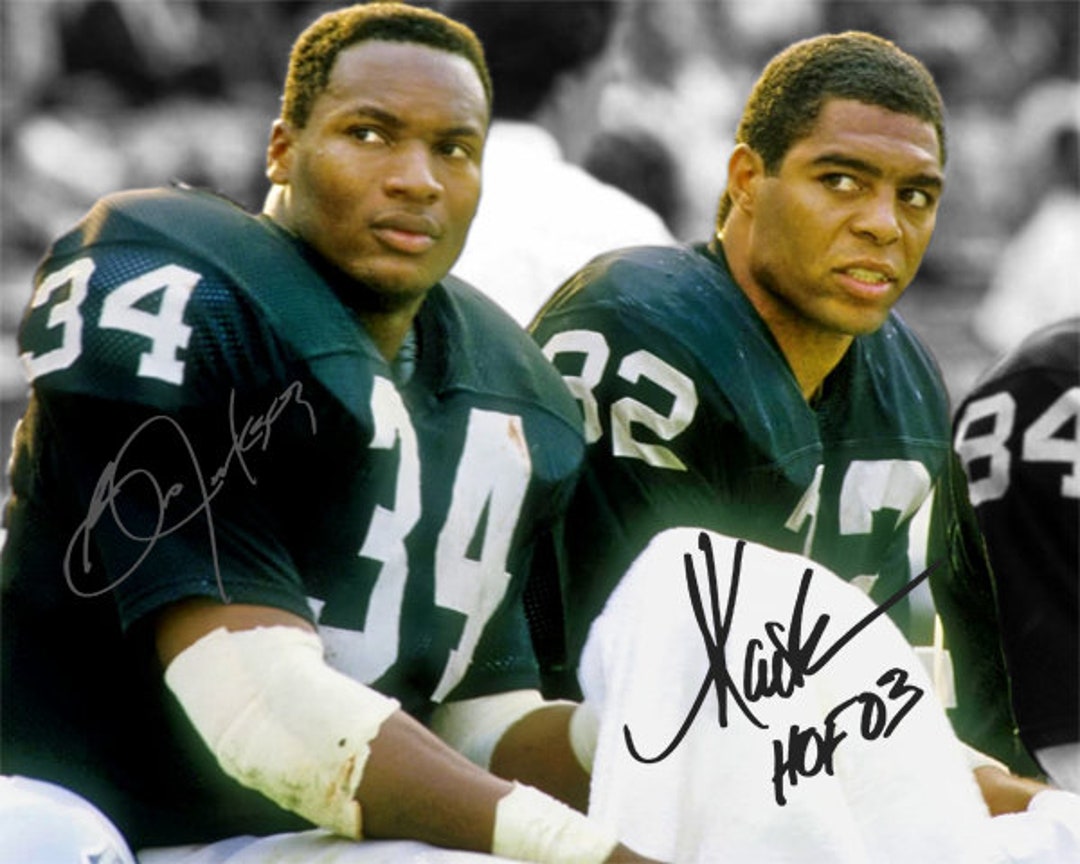 Bo Jackson Marcus Allen LA Los Angeles Raiders HOF Signed Photo — free download