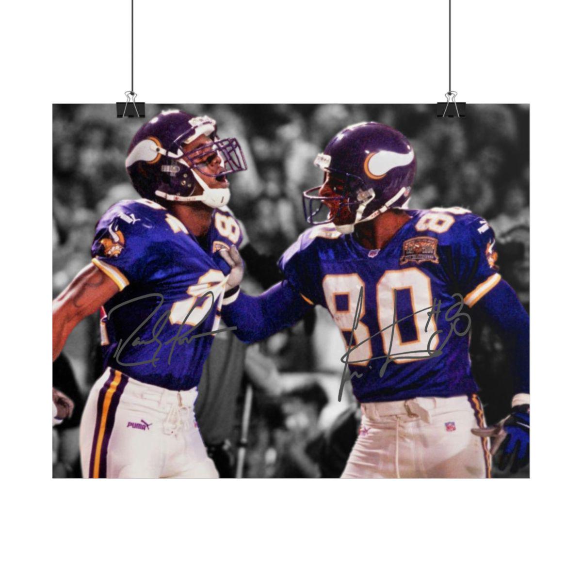 Randy Moss Cris Carter Legends Signed Photo Print Autograph Wall