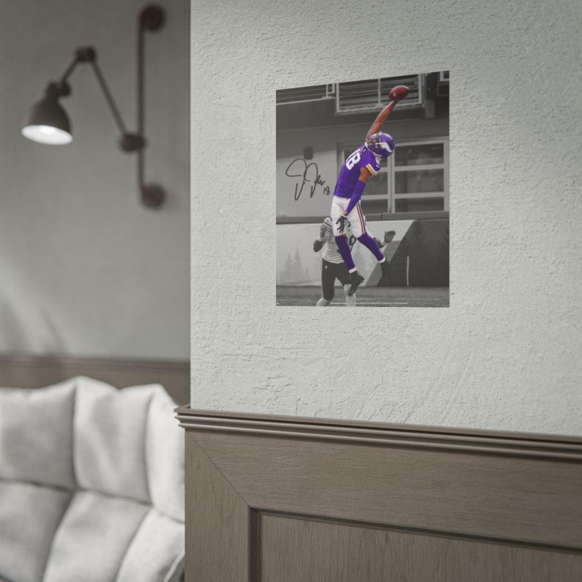 Justin Jefferson Unreal One-handed Catch Signed Photo Print