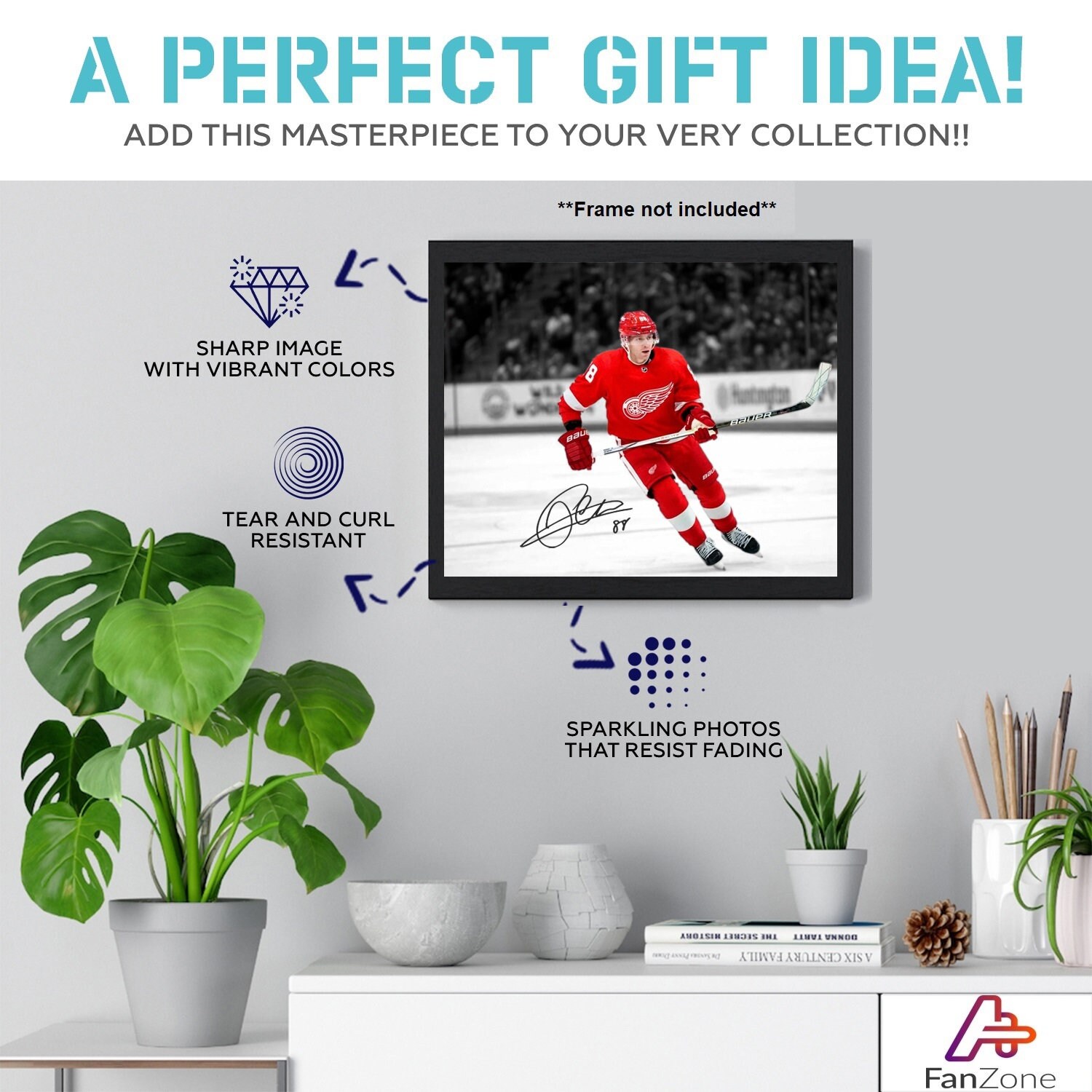 パトリック・ケイン デトロイト レッドウィングス 直筆サイン入り写真