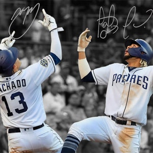 Manny Machado Fernando Tatis Jr San Diego Padres Signed Photo Autograph Print Poster Wall Art Home Decor